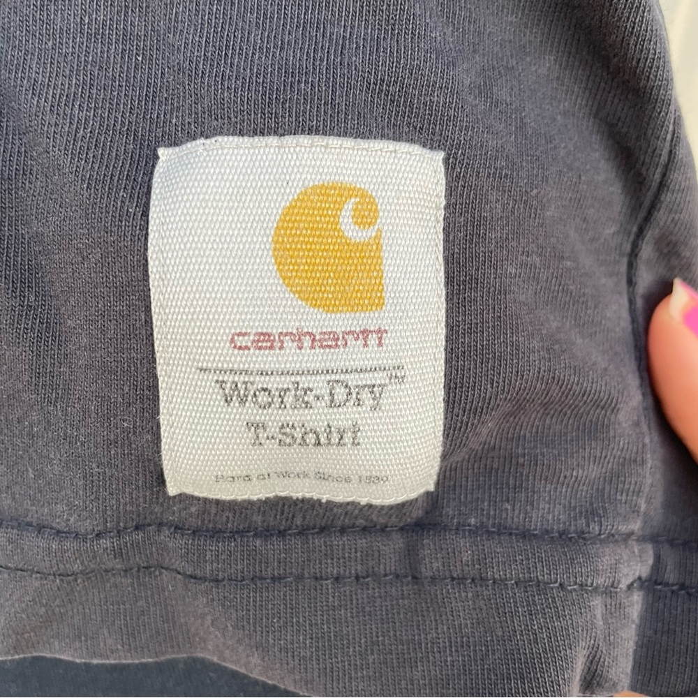 Mens Faded Navy Carhartt Work Dry Tshirt